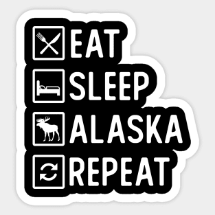 EAT. SLEEP. ALASKA. REPEAT. Sticker